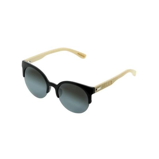 Lunettes de Soleil Unisex en Bois Feler 1035-1 - Black, Taille 52 mm