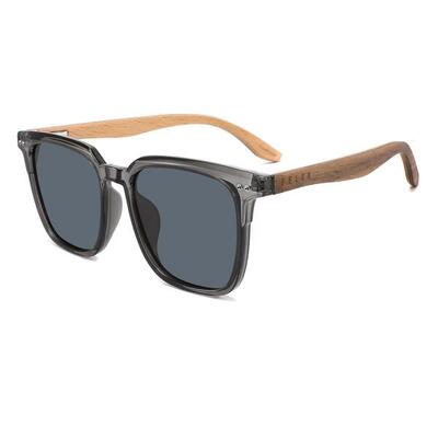 Zonnebril feler 1607p-3 gepolariseerd van hout unisex 54 mm