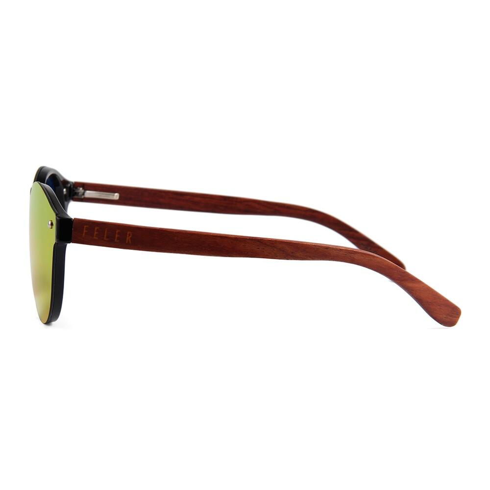 Zonnebril van hout Feler 2502M-5 unisex, maat 52 mm 3/4