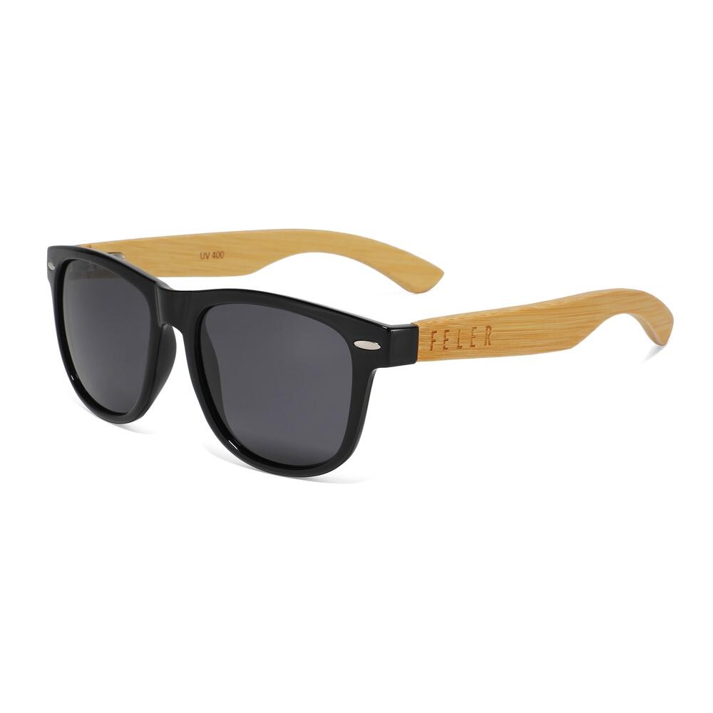 Feler - Lunettes De Soleil Unisex En Bois Feler 1203-1, Taille 53mm - Lunettes De Soleil - Noir - No Size - Decathlon
