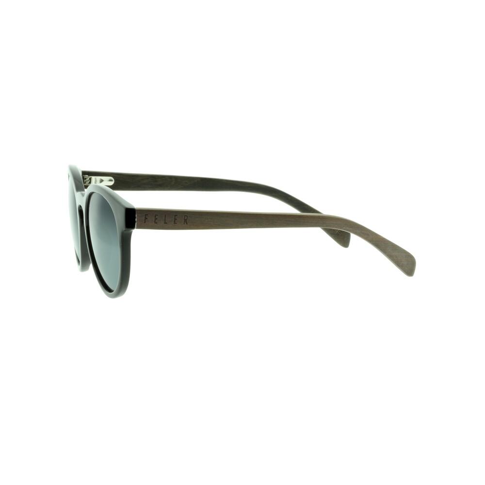 Lunettes de Soleil Unisex en Bois Feler 1507-1 - Black, Taille 51 mm 3/5