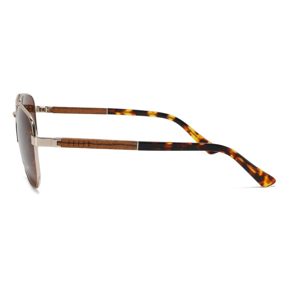 Gafas de Sol Feler 1716-2 Polarizadas de Madera Unisex 56 mm 3/4