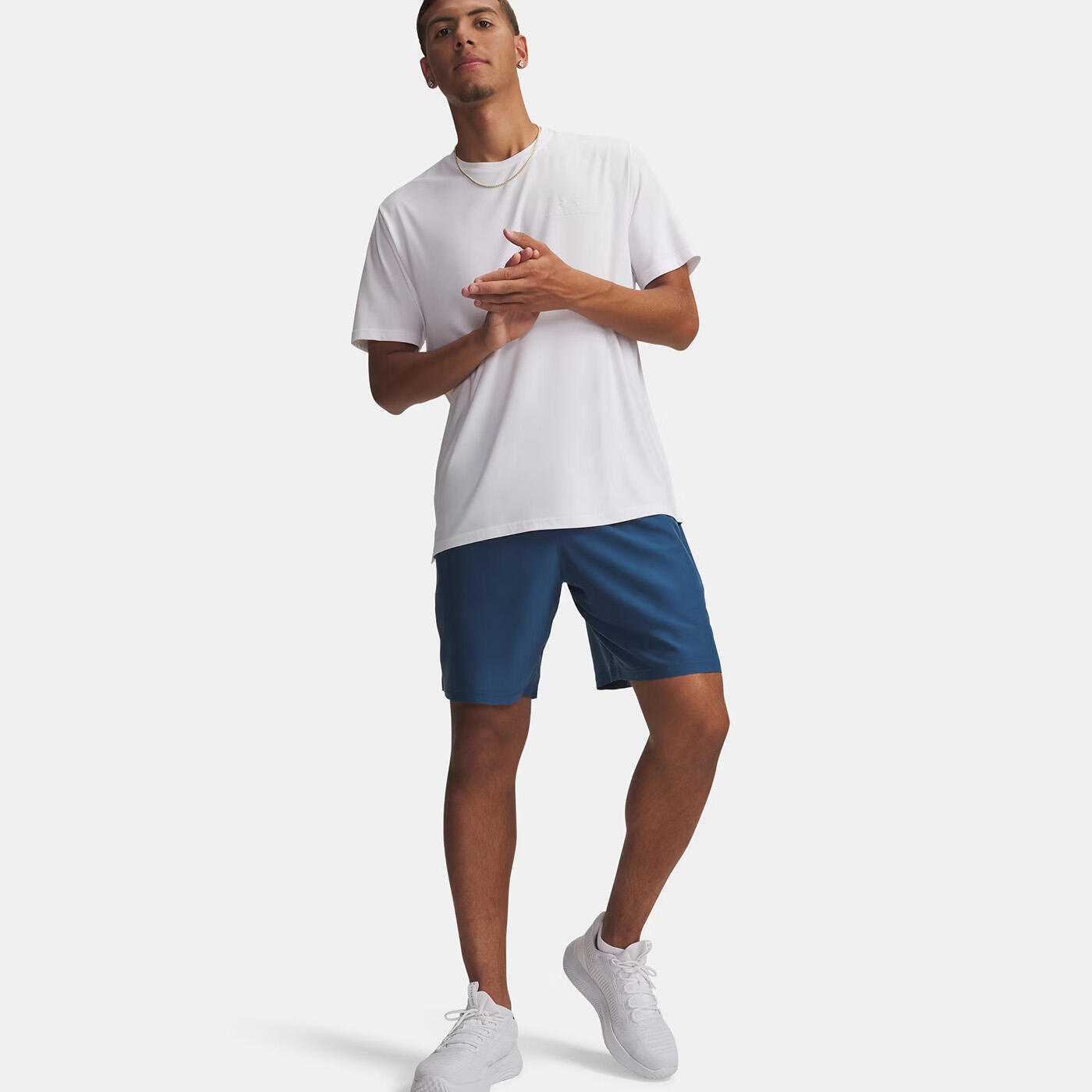 Short 21cm UA Tech™ tissé avec logo pour homme Under Armour Bleu jean 3/3