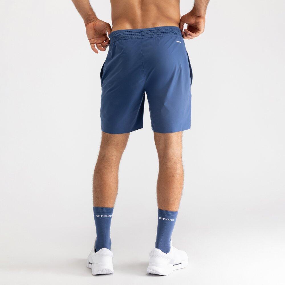 Heren Tennis technische short Velozix Blue Blauw 6/7