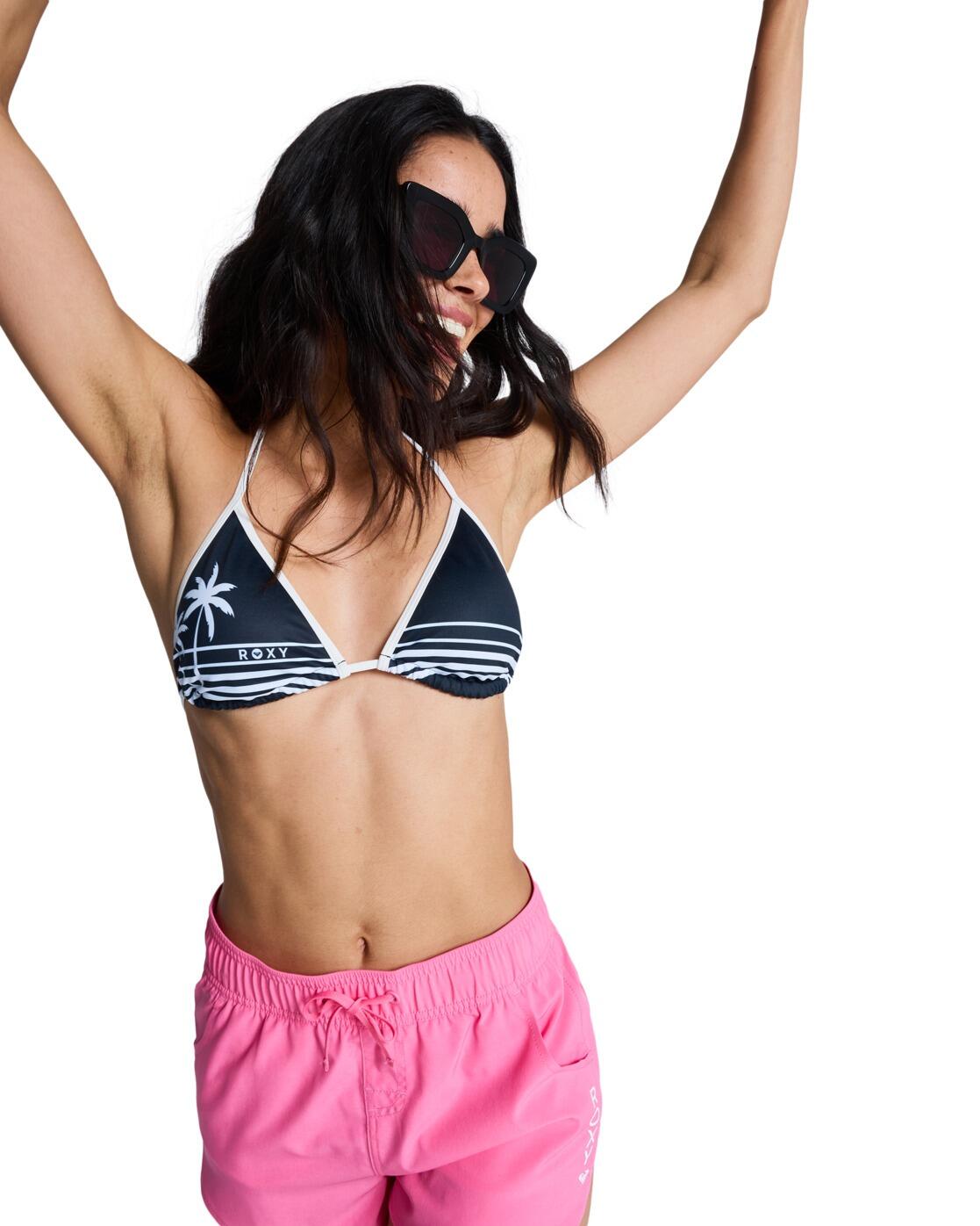 Top de bikini triangular THE RETRO ESSENTIALS TIKI TRI Negro Mujer 4/4