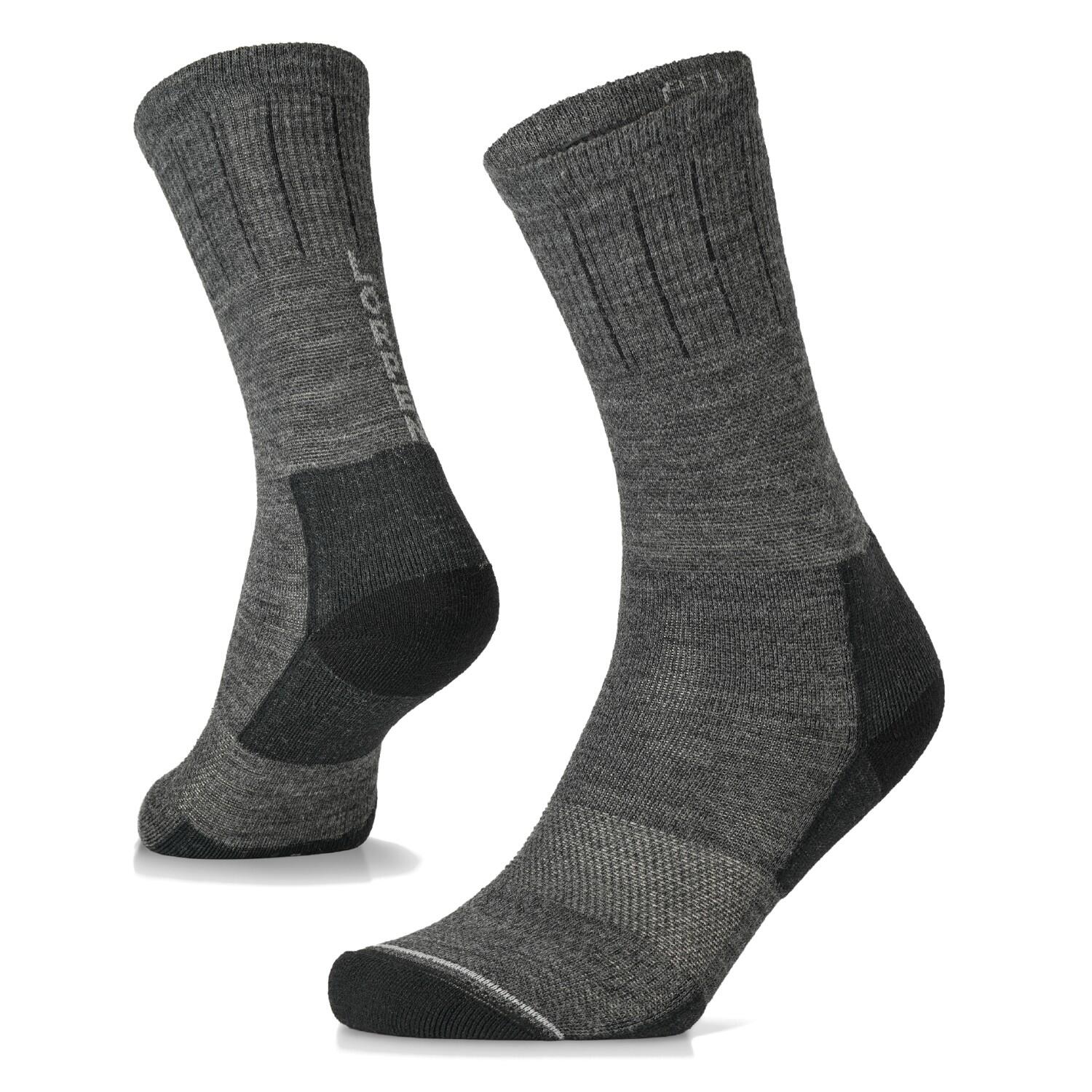 LORPEN Pro Trek Merino Lightweight Mid Crew wandelsokken - Donkergrijs - 39/42 3/4