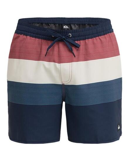 Short de bain STRETCH SCALLOP VOLLEY 16" Bleu Homme