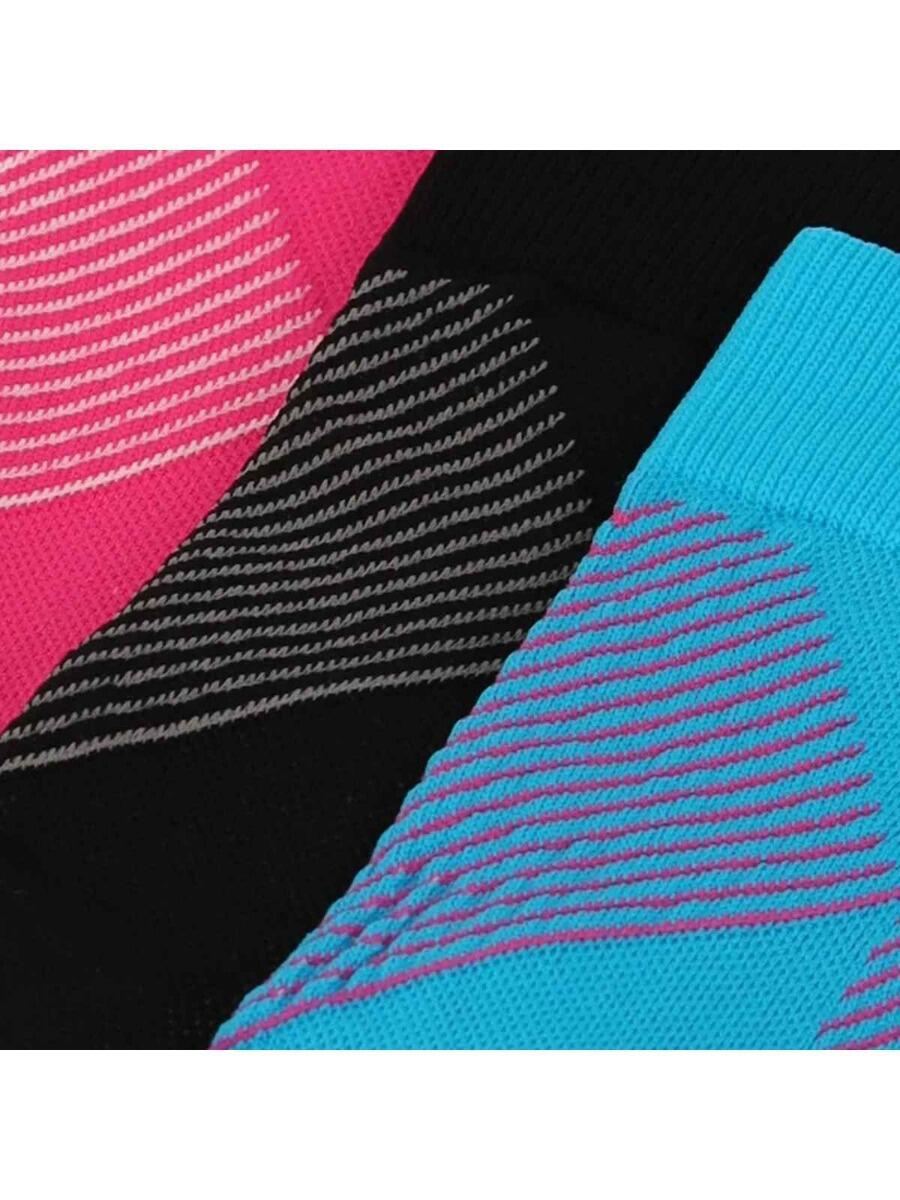 Chaussettes de compression pour la course, lot de 6, multicolores roses 2/4
