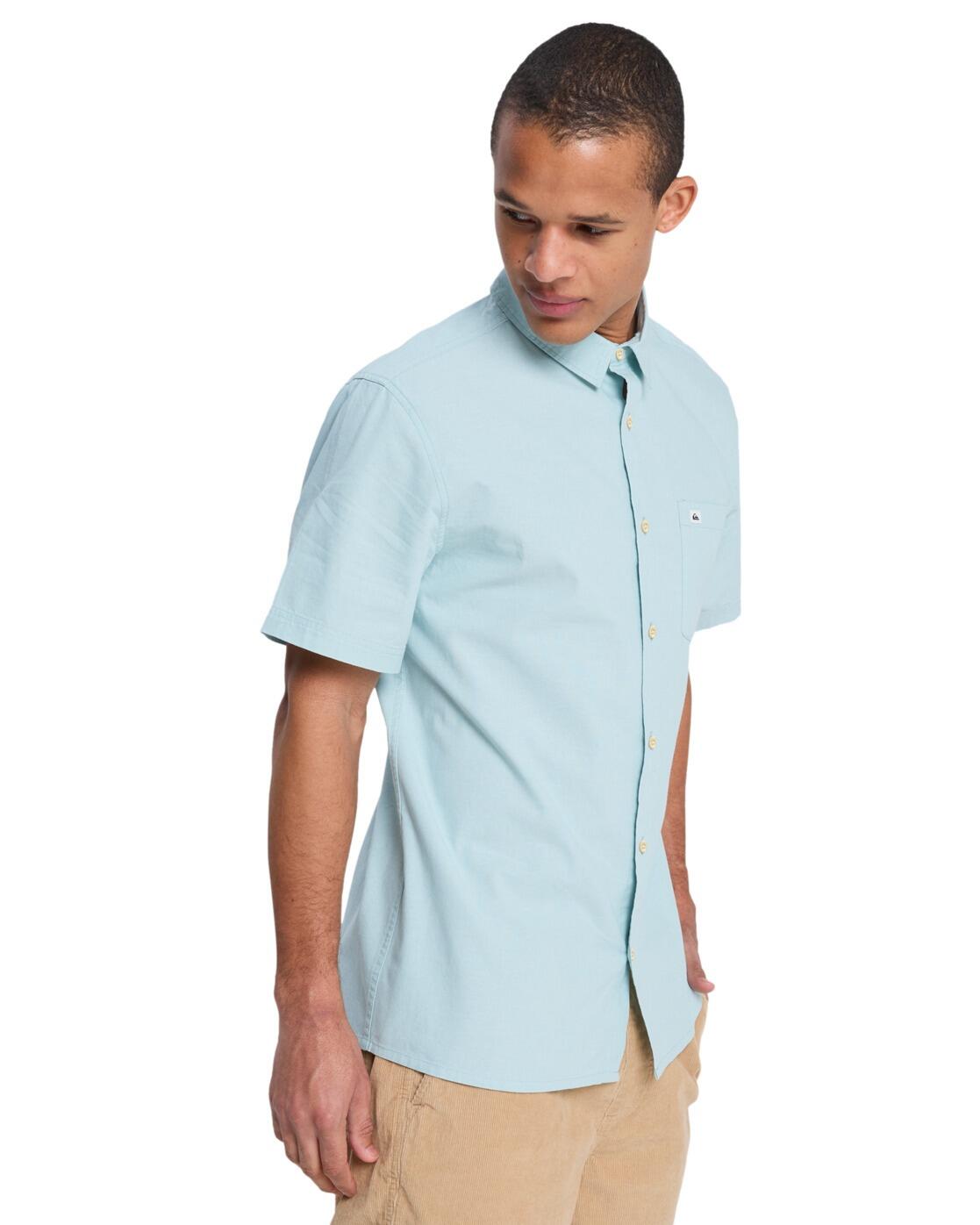 Chemise manches courtes DRUMFINS Bleu Homme 3/4