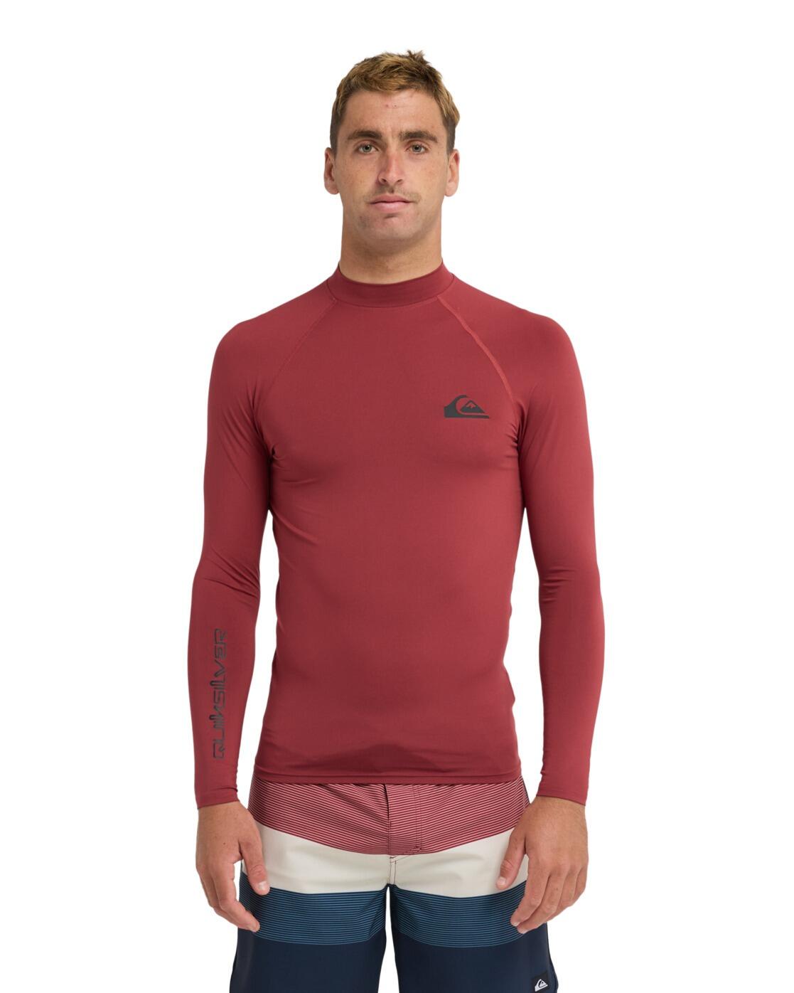 Langärmliges Surf-T-Shirt mit UPF 50 EVERYDAY Rot Herren 2/6