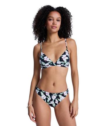 Zweiteiliges Triangel-Bikini-Set PRINTED ESSENTIALS Schwarz Frauen