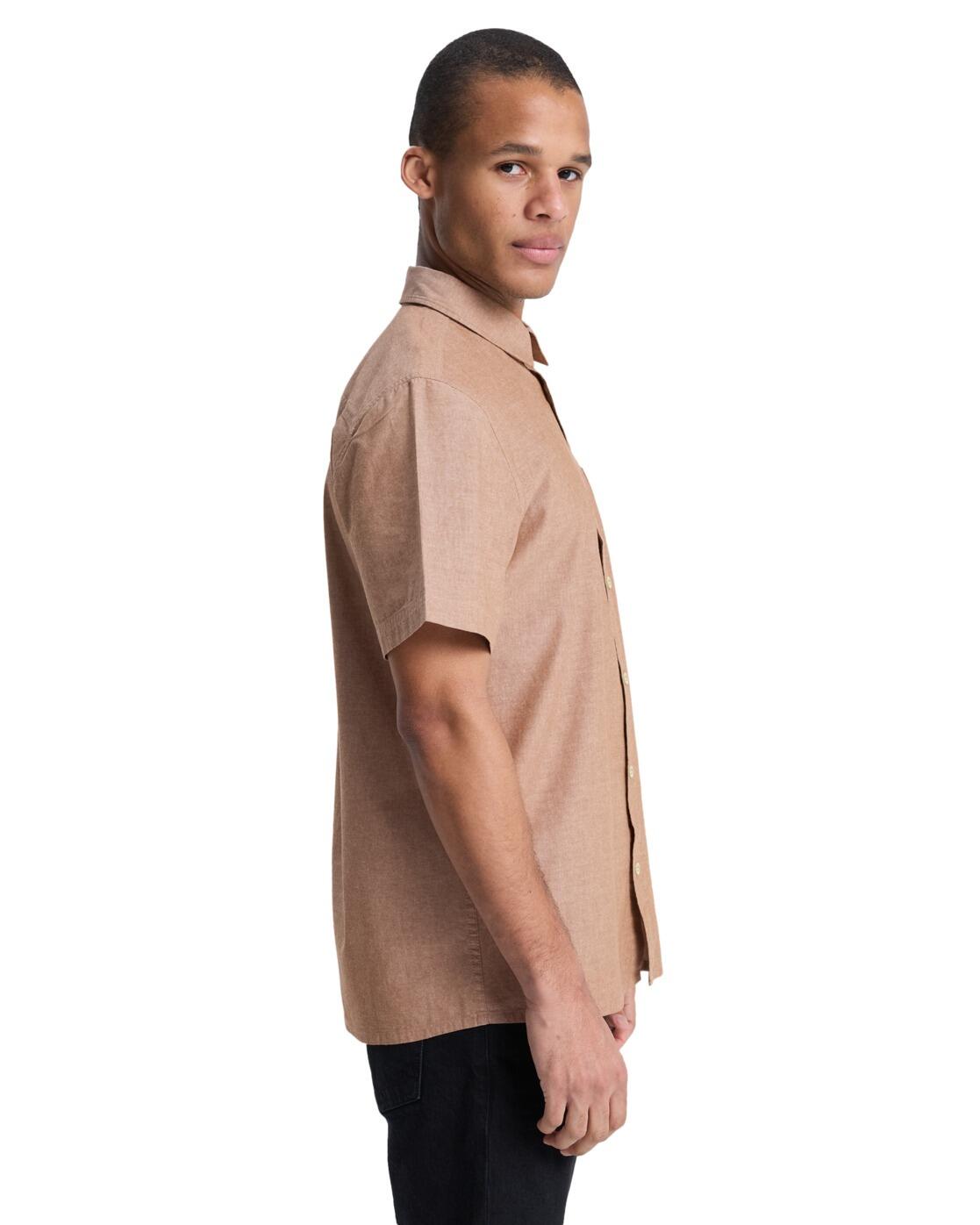 Chemise manches courtes DRUMFINS Marron Homme 3/4