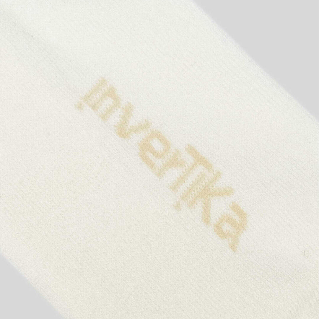 Calze sportive donna cotone logo tono su tono allenamento tempo libero Crema 4/4