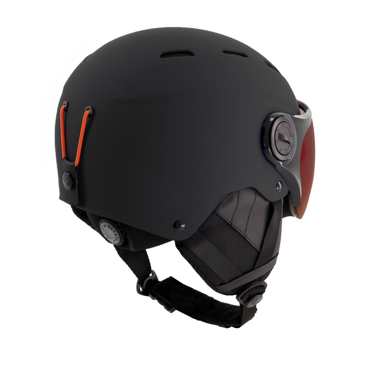 Sinner Typhoon - Zwarte skihelm met geïntegreerd vizier - M 3/6