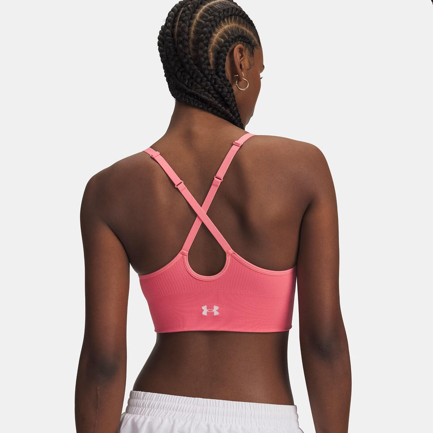 Top deportivo UA Vanish Seamless sujeción ligera Mujer Rosa 2/3
