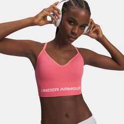 Brassière de sport Rose doux à maintien léger UA Vanish Seamless pour femme