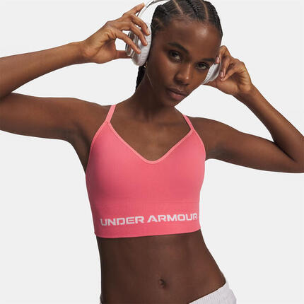 Brassière de sport Rose doux à maintien léger UA Vanish Seamless pour femme