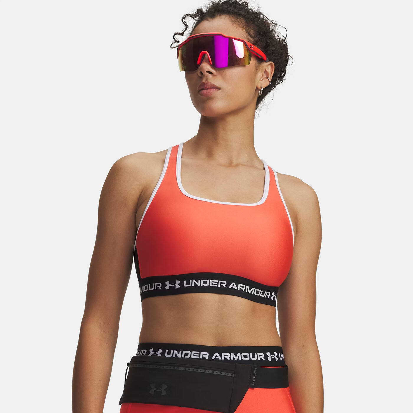 Sutiã esportivo Under Armour® costas cruzadas suporte médio Red Ardant 4/7
