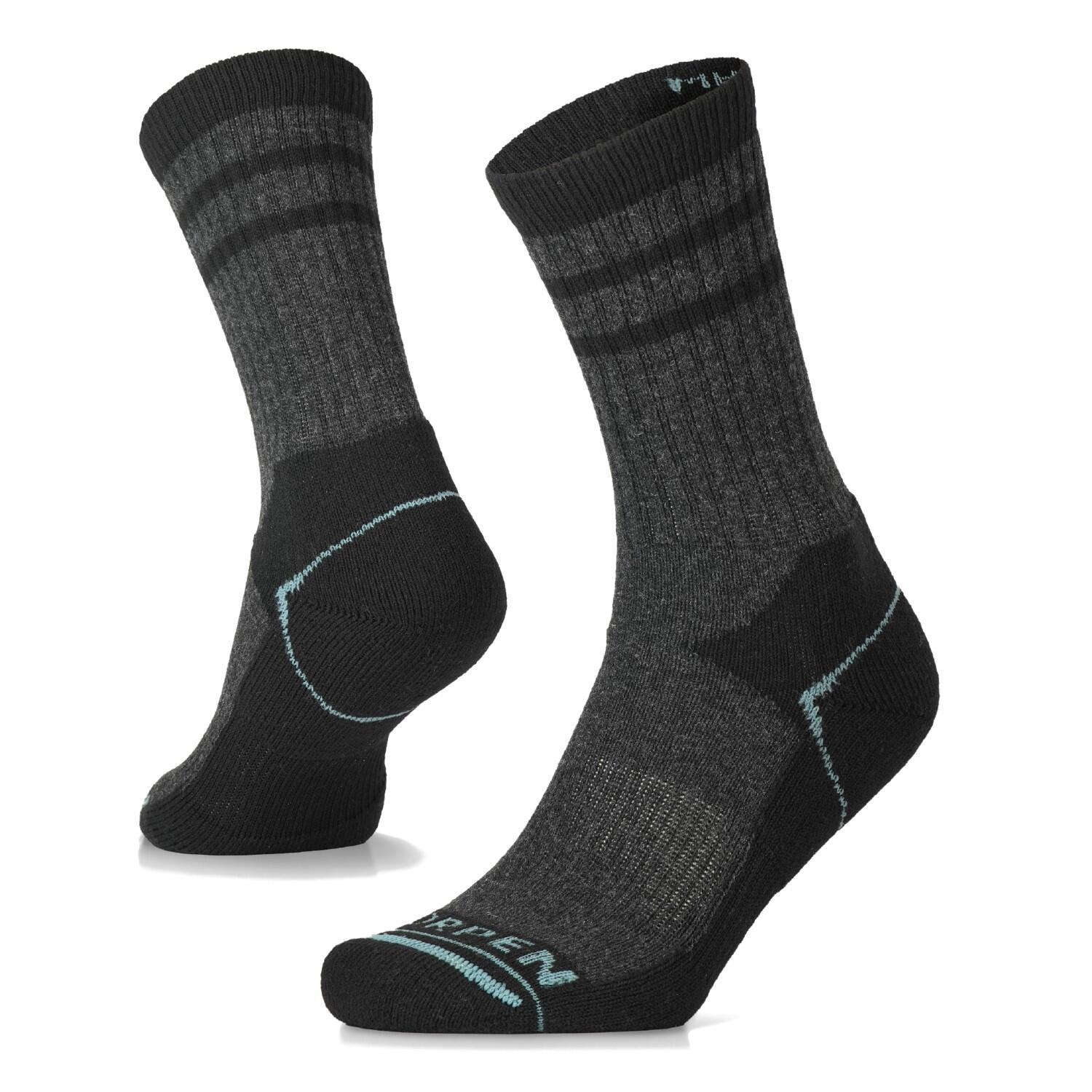 LORPEN Wool Hike Crew 2-pack - Blauw/Grijs - 35/38 3/4
