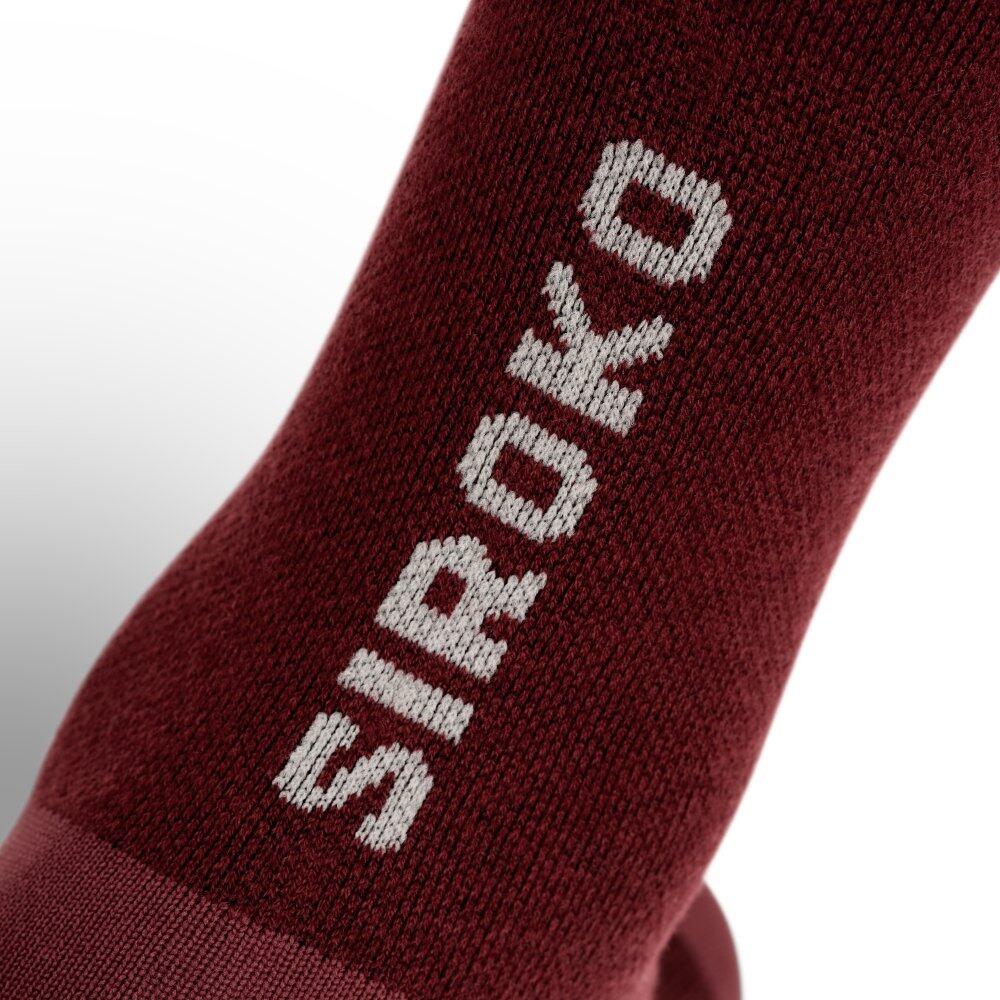 Chaussettes vélo avec laine mérinos Cyclisme Homme et Femme SRX Aravis Rouge 4/7