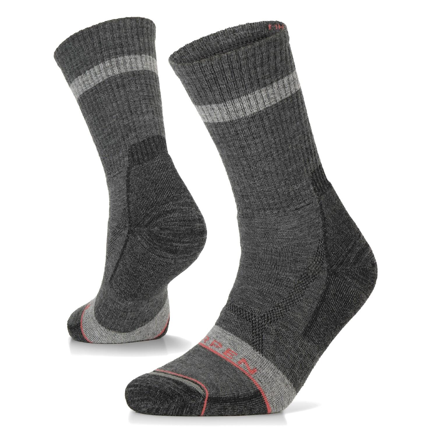 LORPEN Merino Hike Midweight Crew Wandelsokken - Grijs - Dames (34/37) 3/4