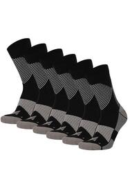 Chaussettes de compression pour la course, lot de 6, multicolores noires