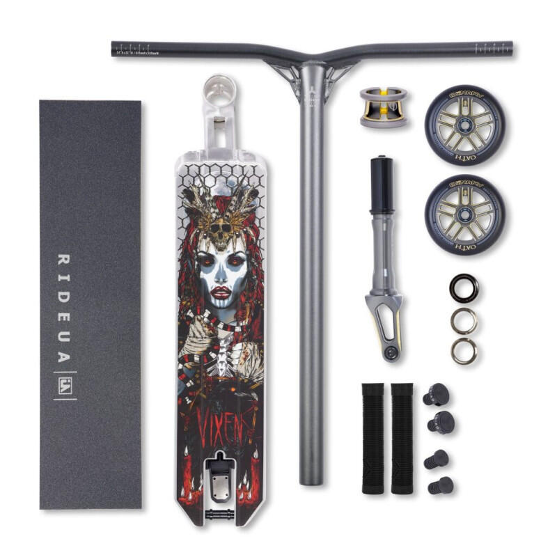 Trottinette freestyle custom TRIAD Park Raw/Titanium 4.7"x19.5" 2/5