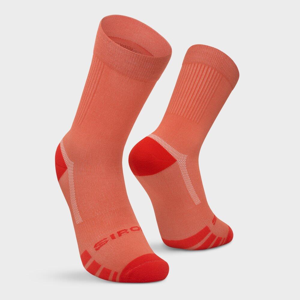 Heren en Dames Fietsen Gravel sokken GS1 Tile Rood 6/7