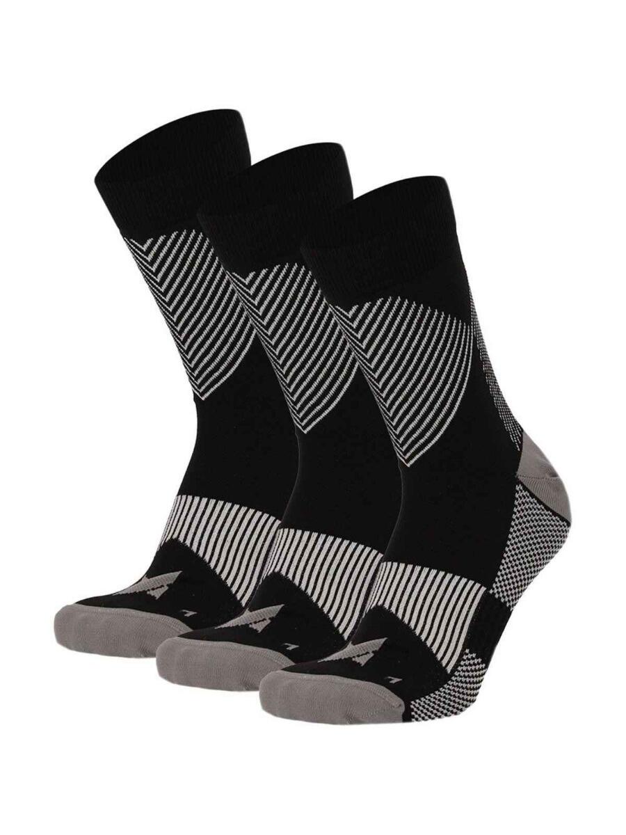 Chaussettes de compression pour la course, lot de 6, multicolores noires 4/4
