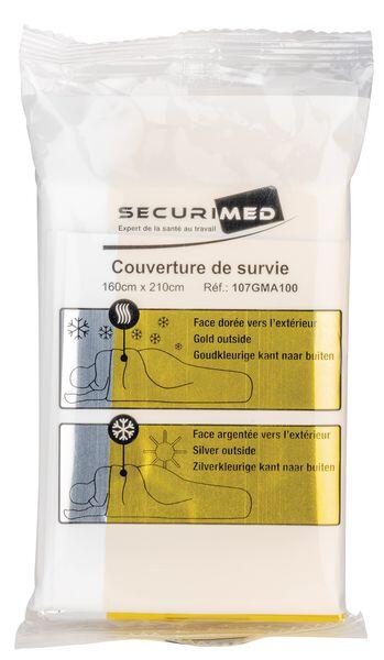 Couverture de survie isotherme double face 1/3