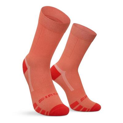 Heren en dames fietsen gravel sokken gs1 tile rood