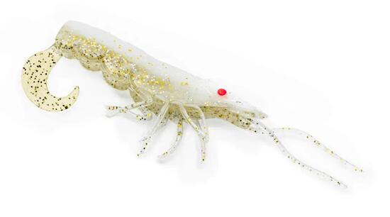 Softbait - CHASEBAITS – Curly Prawn (Milk Flash, 9 cm)