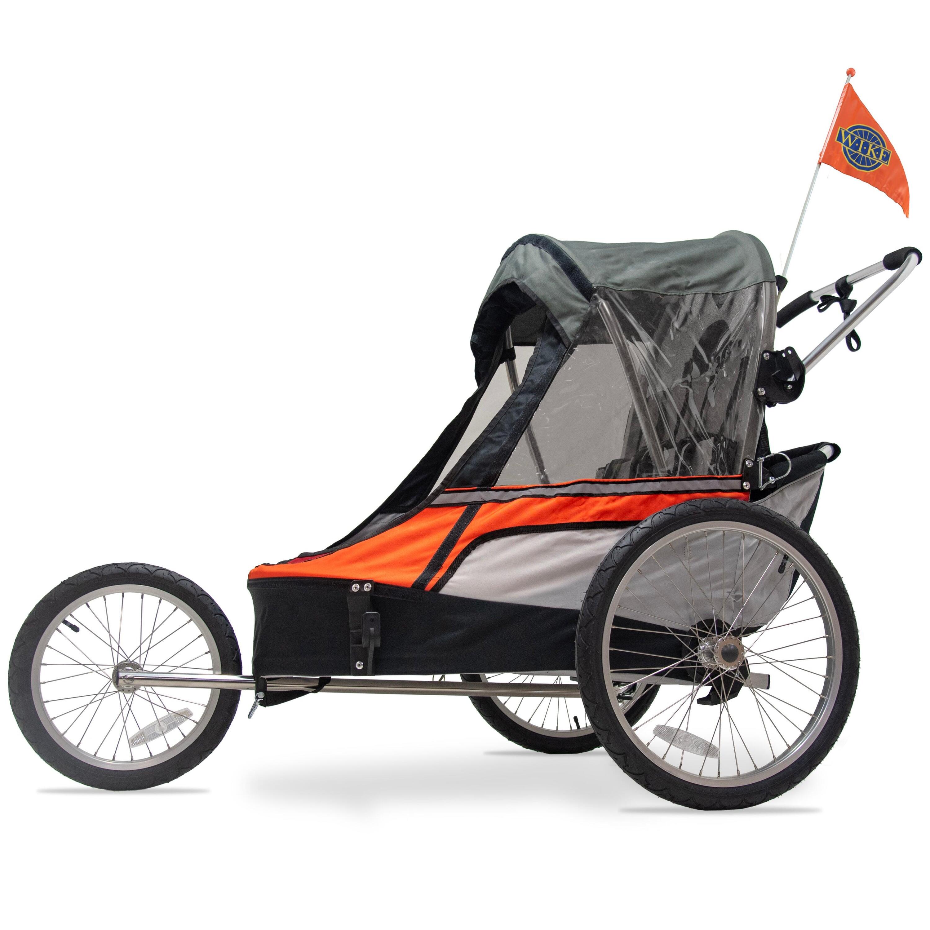 WIKE Junior kinderfietsaanhanger - Oranje 3/3