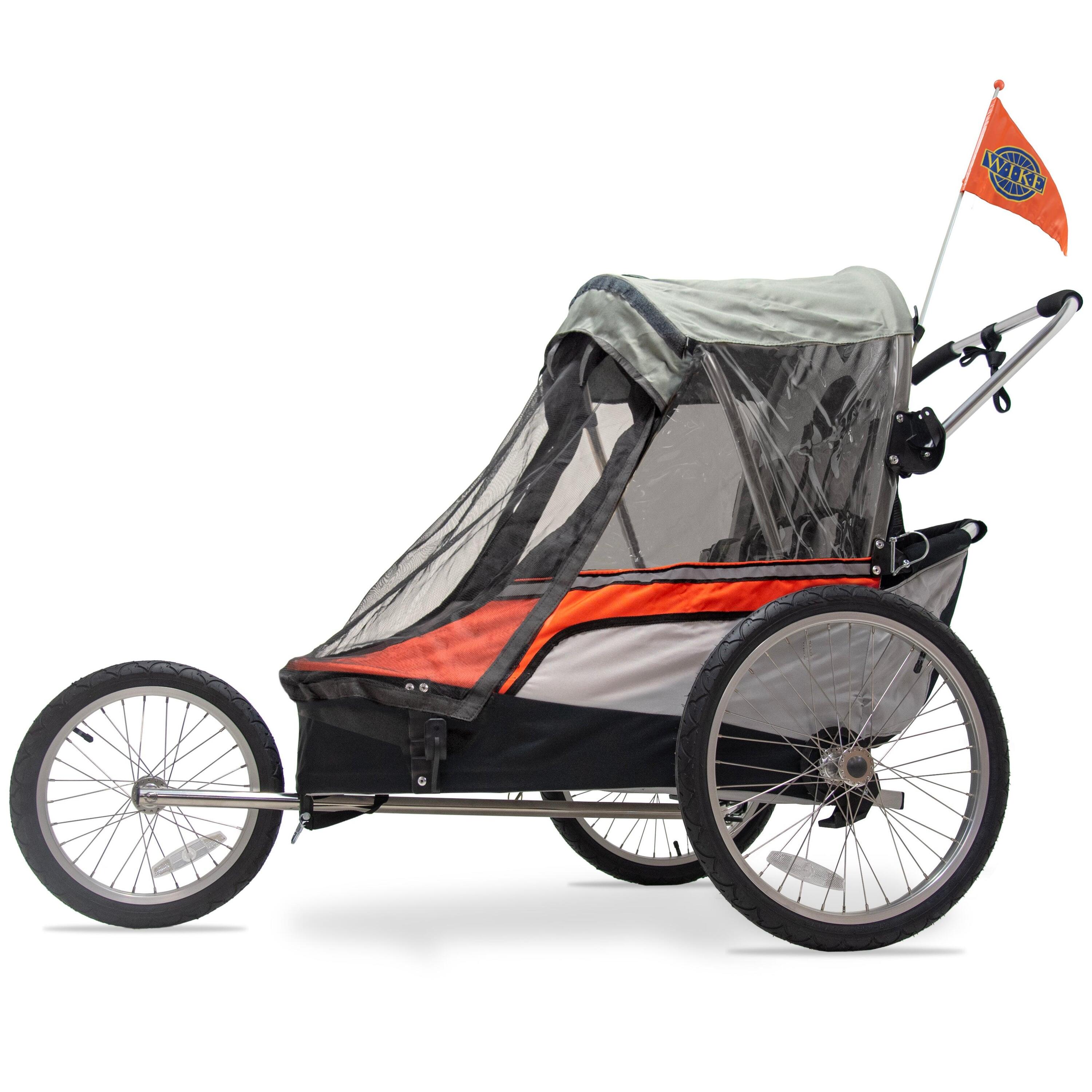 WIKE Junior kinderfietsaanhanger - Oranje 2/3