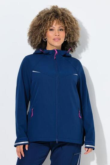 Damen Softshell-Funktionsjacke wasserabweisend Kapuze