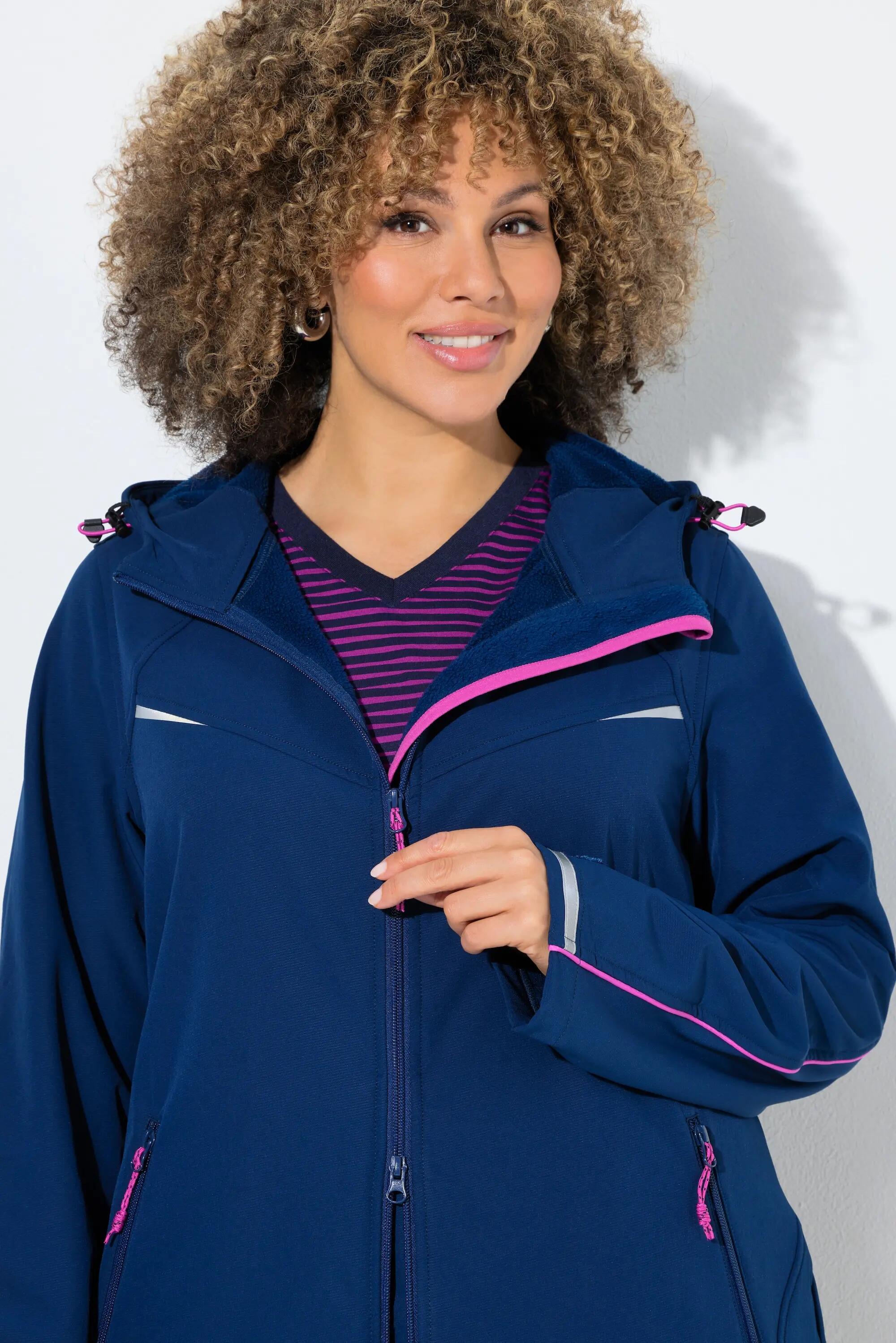 Damen Softshell-Funktionsjacke wasserabweisend Kapuze 4/7