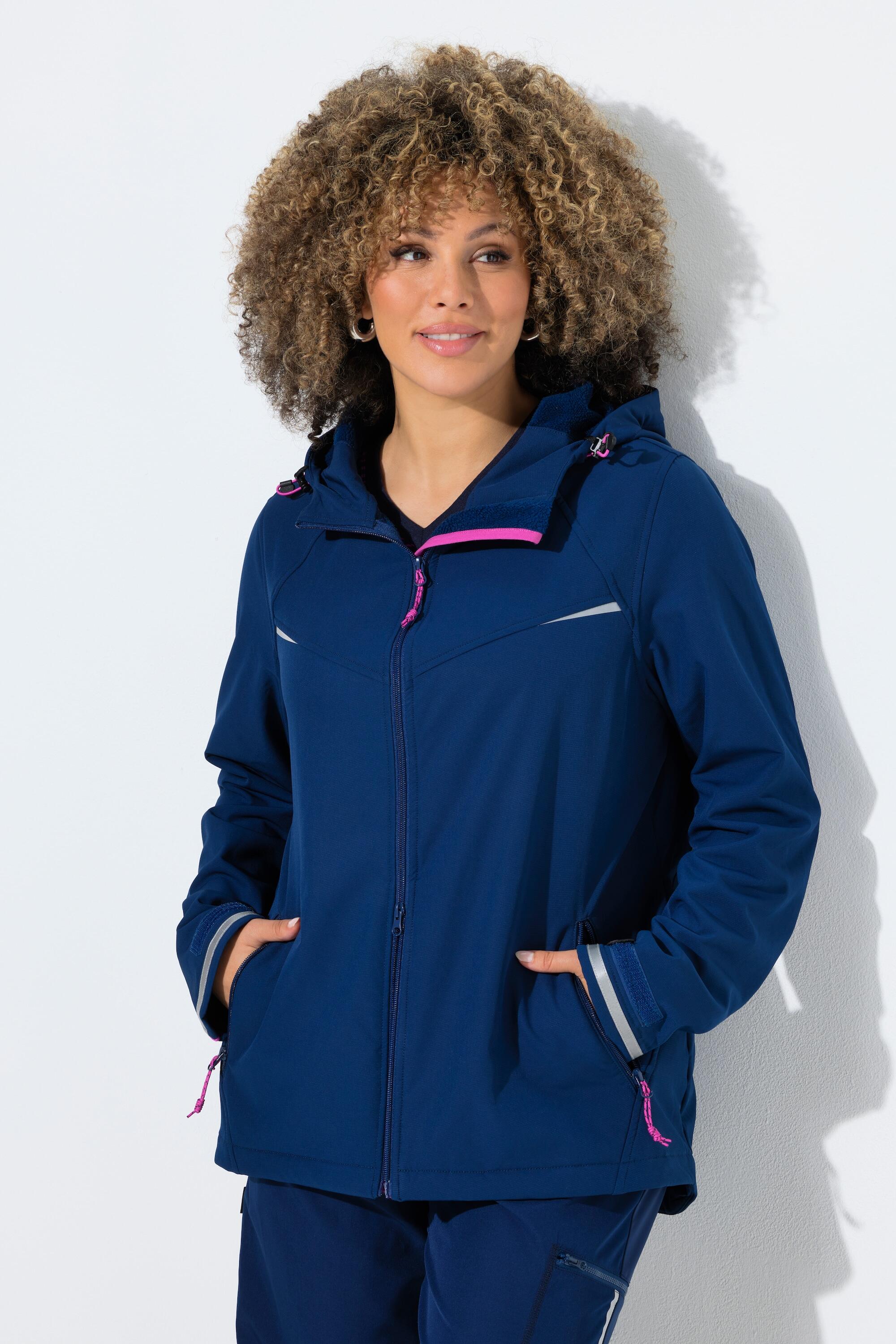 Damen Softshell-Funktionsjacke wasserabweisend Kapuze 6/7
