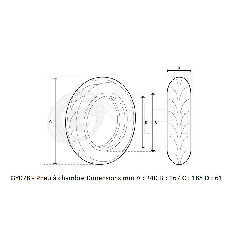 Pneu - 250x54 Tubeless 4/4