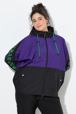 Dames functionele jas capuchon oversized vleermuismouw