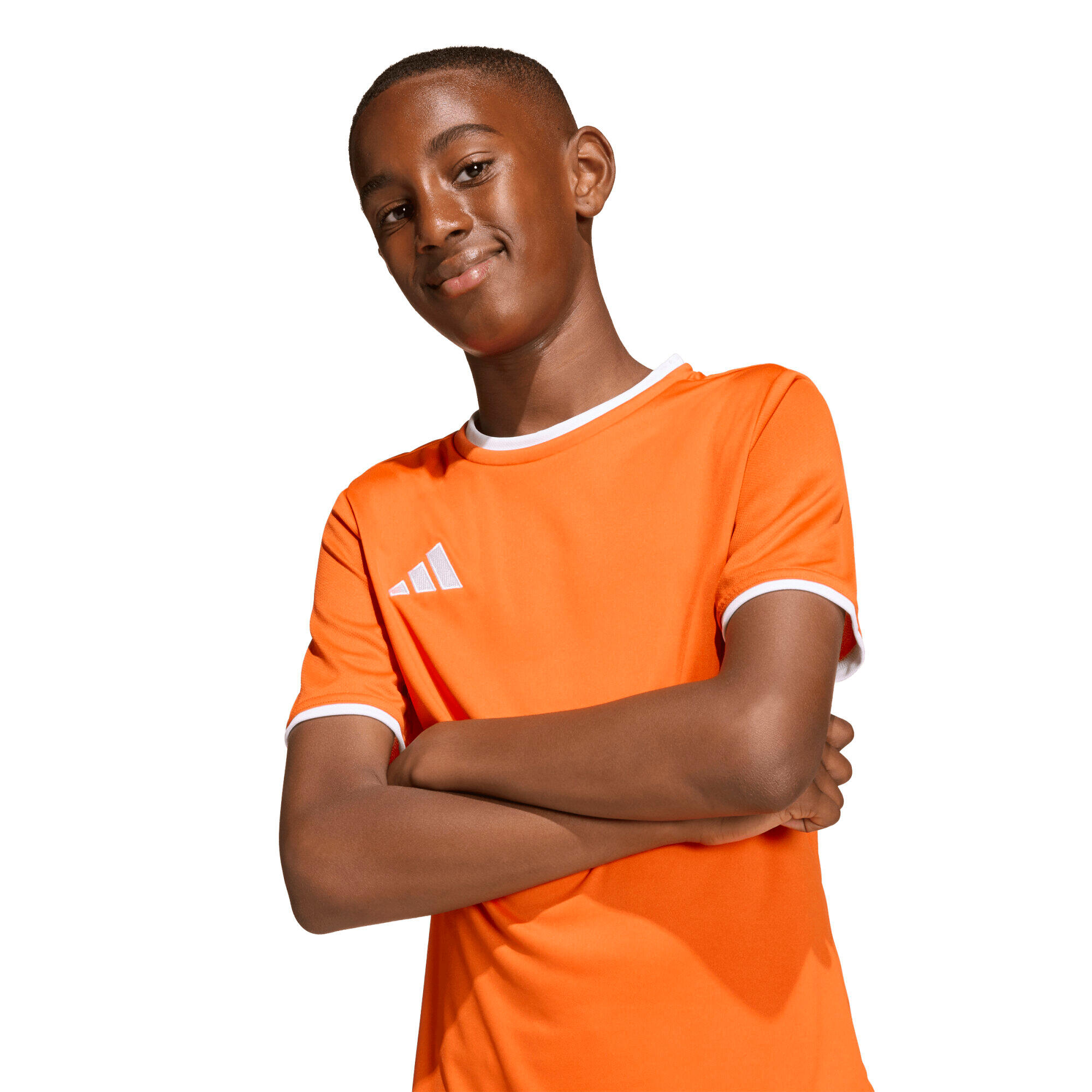 Koszulka dla dzieci adidas Entrada 26 Jersey pomarańczowa JZ2526 5/7