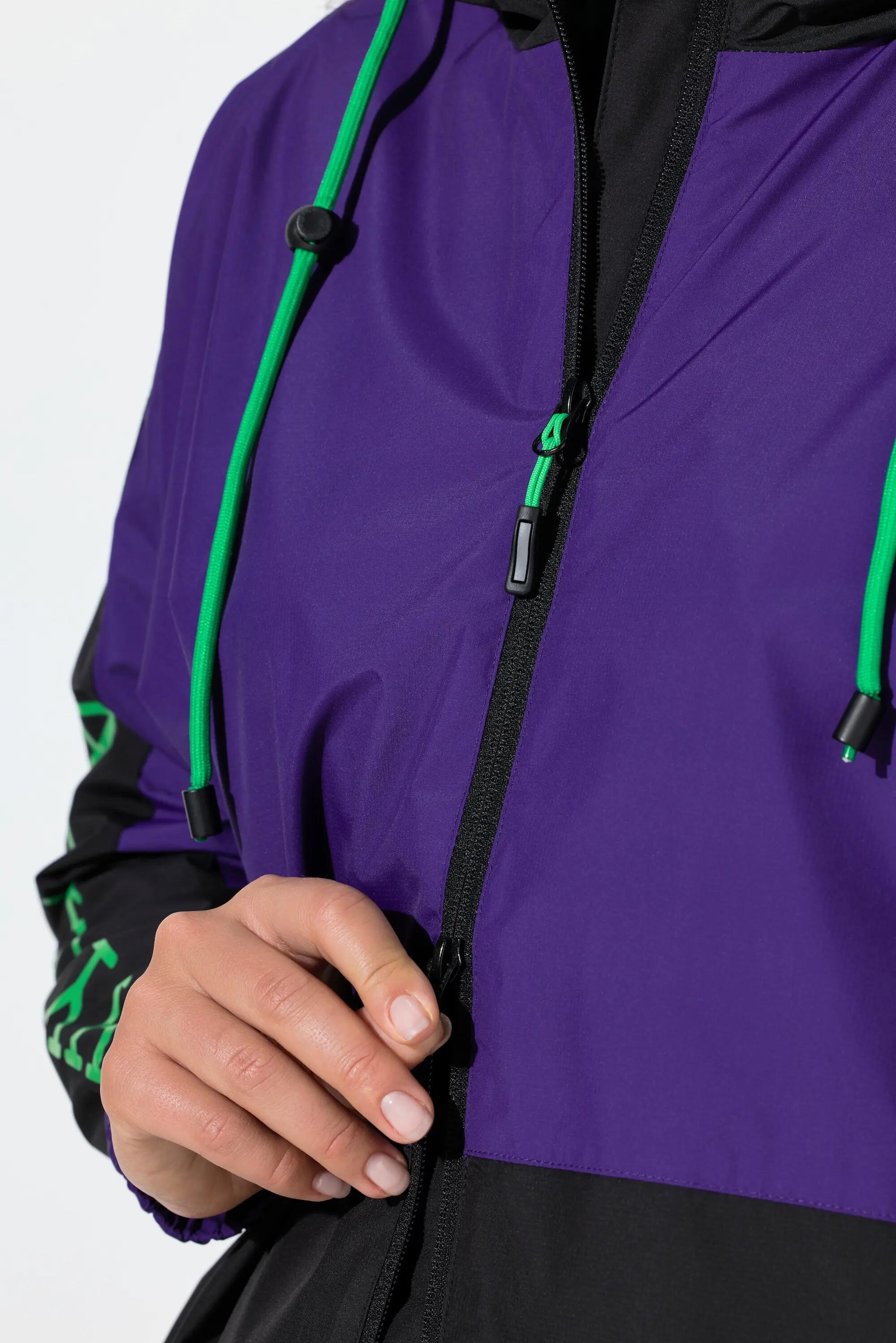 Damen Funktionsjacke Kapuze oversized Fledermaus-Ärmel 12/13