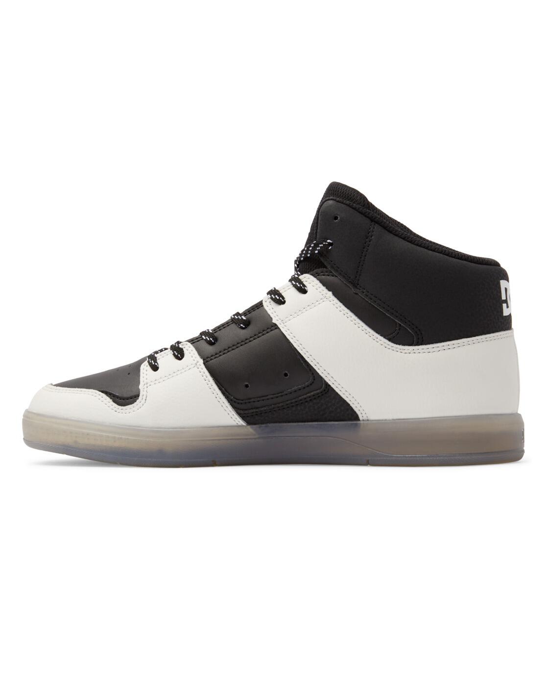 Chaussures de skate montantes en cuir Noir Homme 3/4