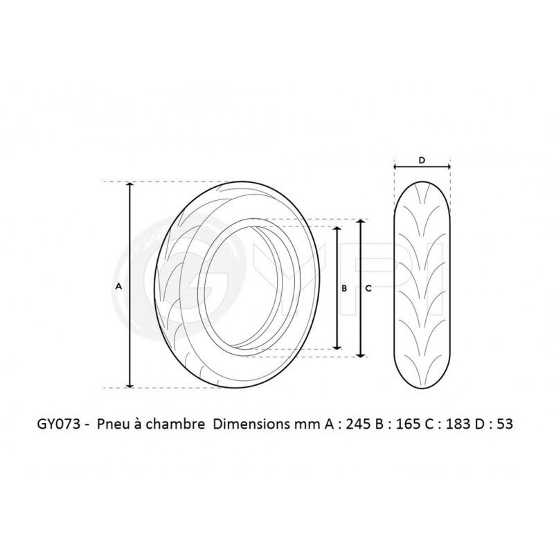 Pneu - 10" *2.125 - 6.5 Renforcé - Ninebot serie F/D S 2/4