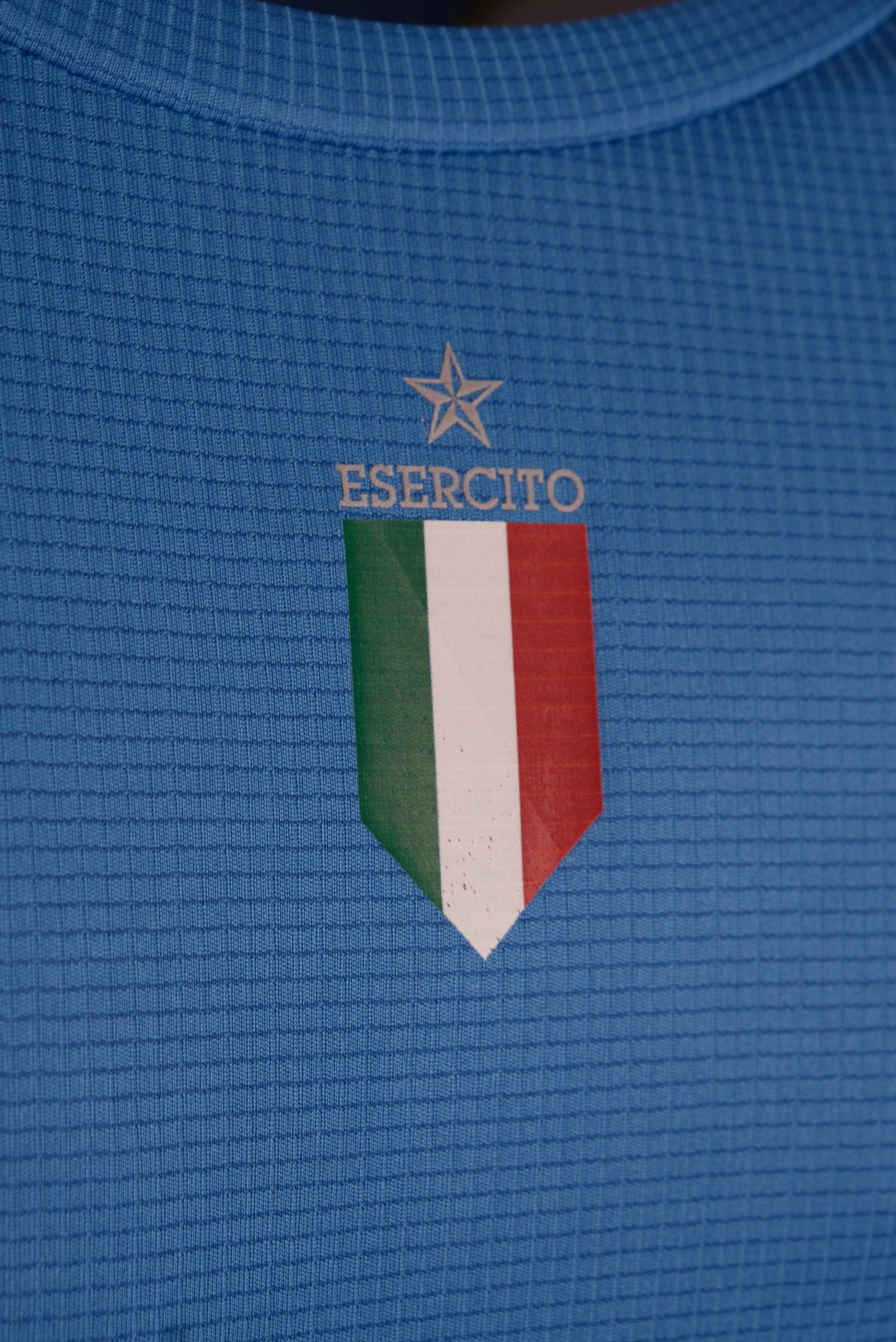 T-shirt Esercito training a maniche lunghe bluette uomo 3/4