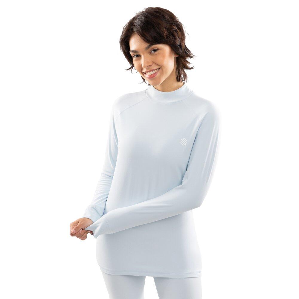 Women Winter sports thermal base layer top Slush-W Light Blue Blue