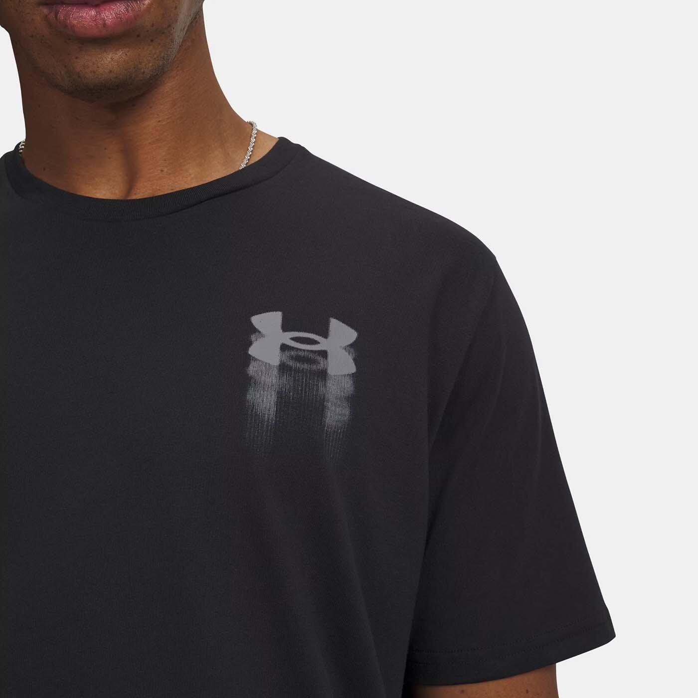 T-shirt UA Blur Logo pour homme Under Armour Noir 3/3