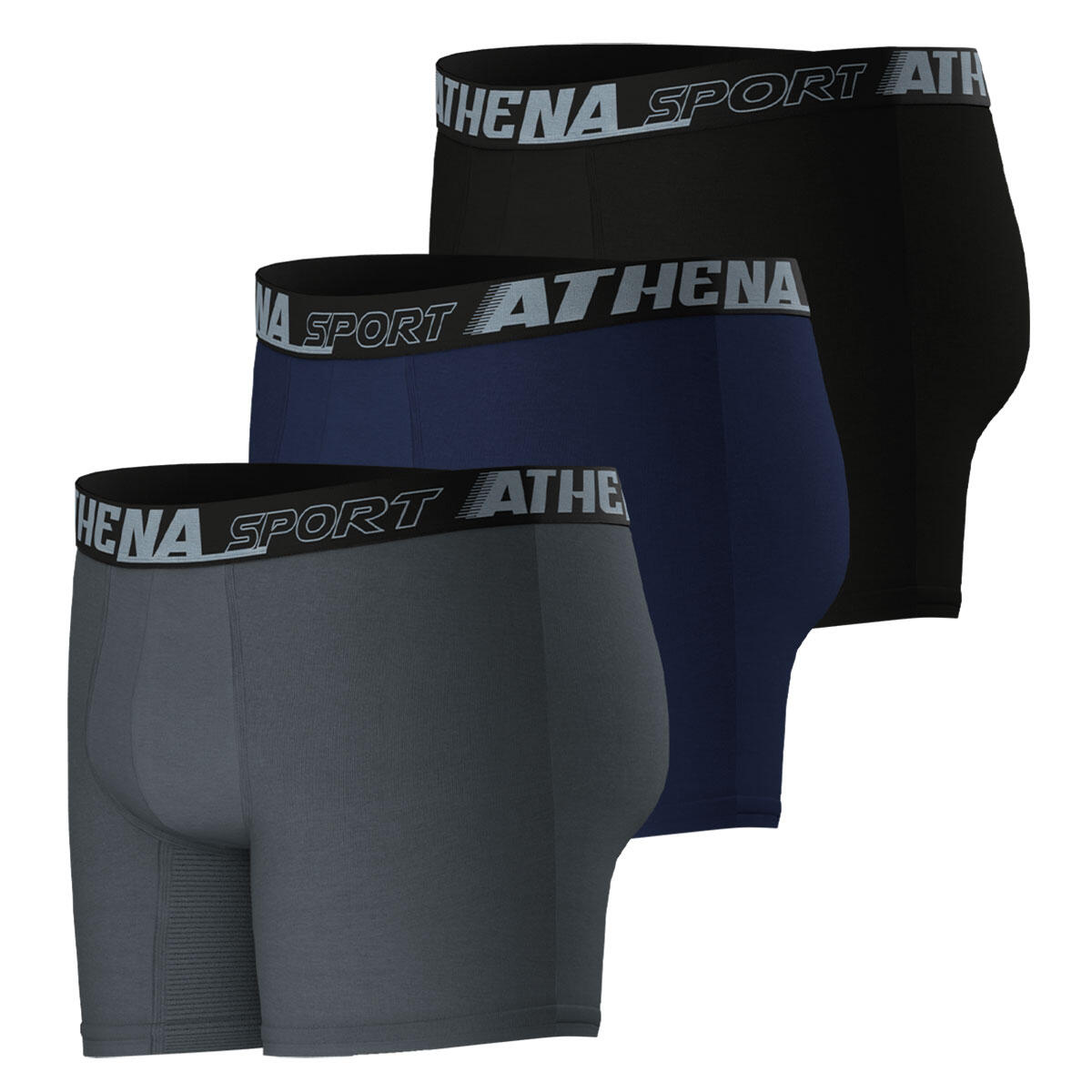 Lot de 3 boxers longs homme Sport Air Fit 3/8