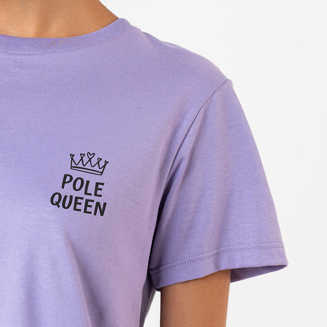 T-shirt Crop donna pole queen senza cuciture allenamento e tempo libero Lilla 2/4