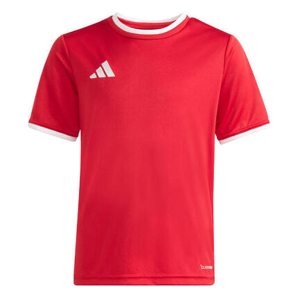 Maillot foot enfant Adidas Climacool manches courtes, rouge, coupe classique