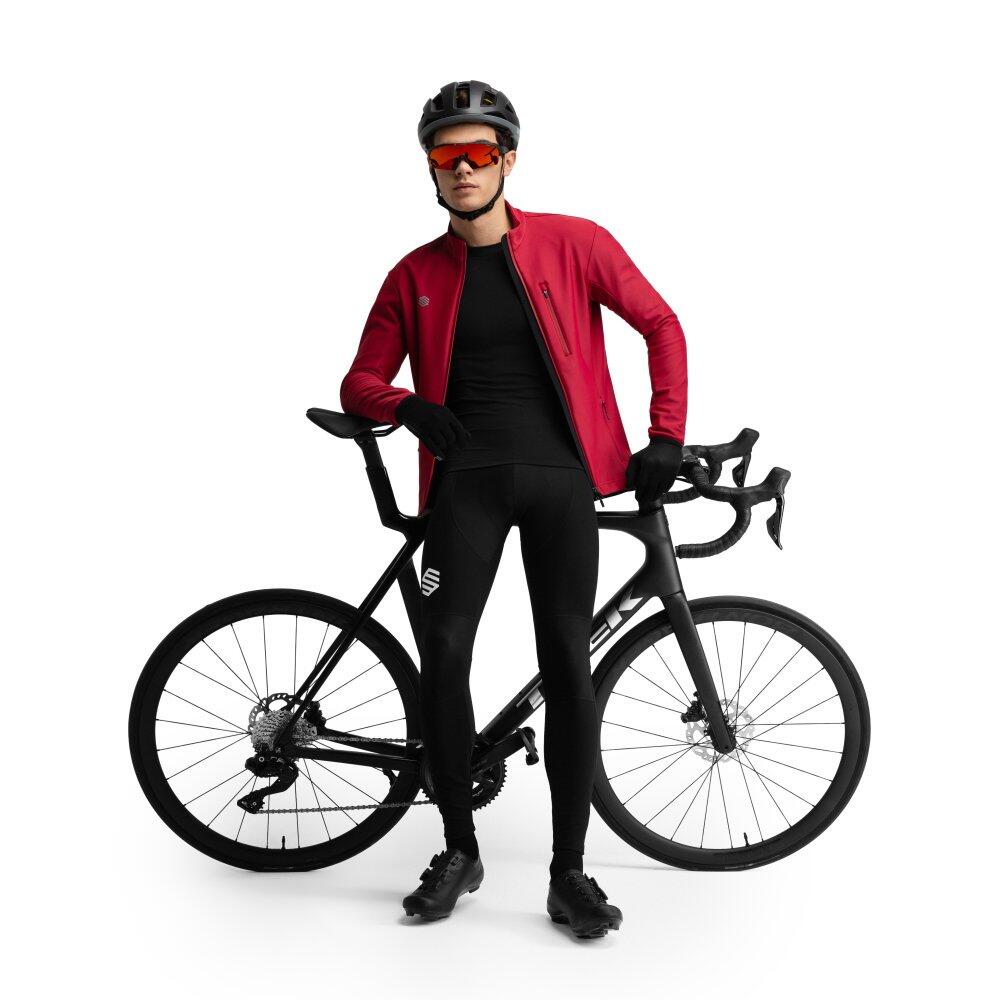 Giacca da ciclismo softshell da uomo J3 Souplesse Rosso 3/8